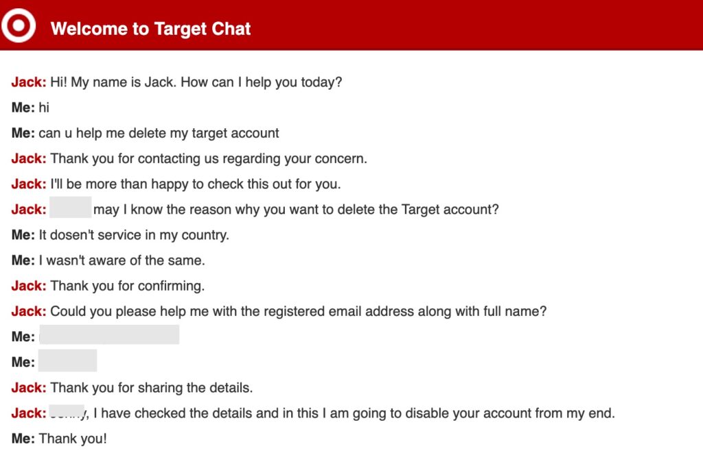 target chat